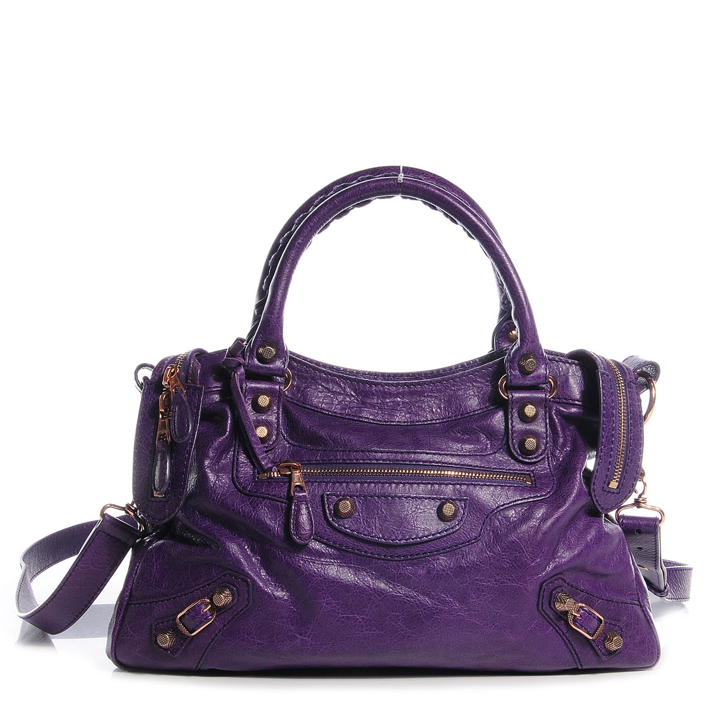 Agneau Giant 12 Rose Gold Hardware Town Dark Violet