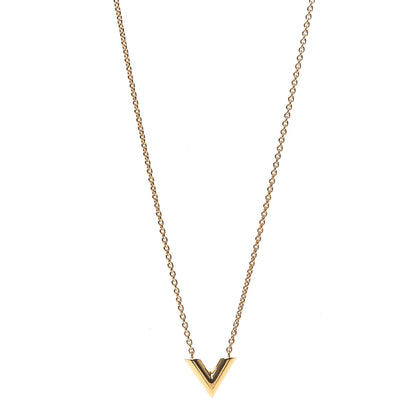 Louis Vuitton Essential V Necklace Gold 1 of 5