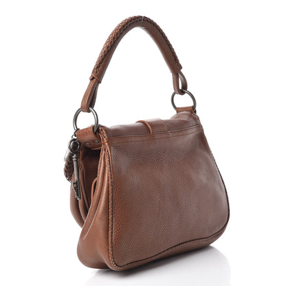 Christian Dior Calfskin Braided Gaucho Double Saddle Bag Brown 3 of 25