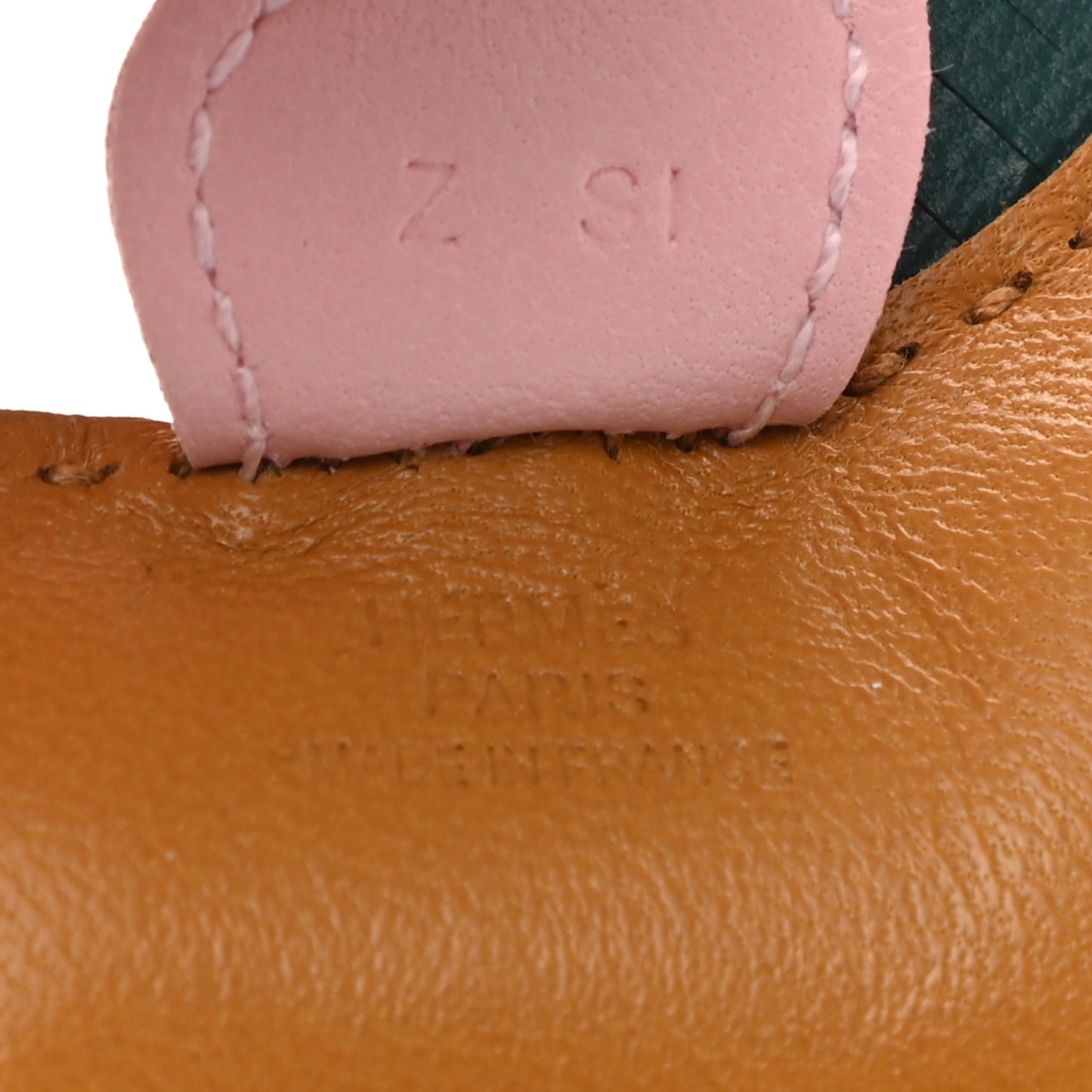 Milo Lambskin Grigri Rodeo Horse Bag Charm PM Sesame Malachite Rose Sakura