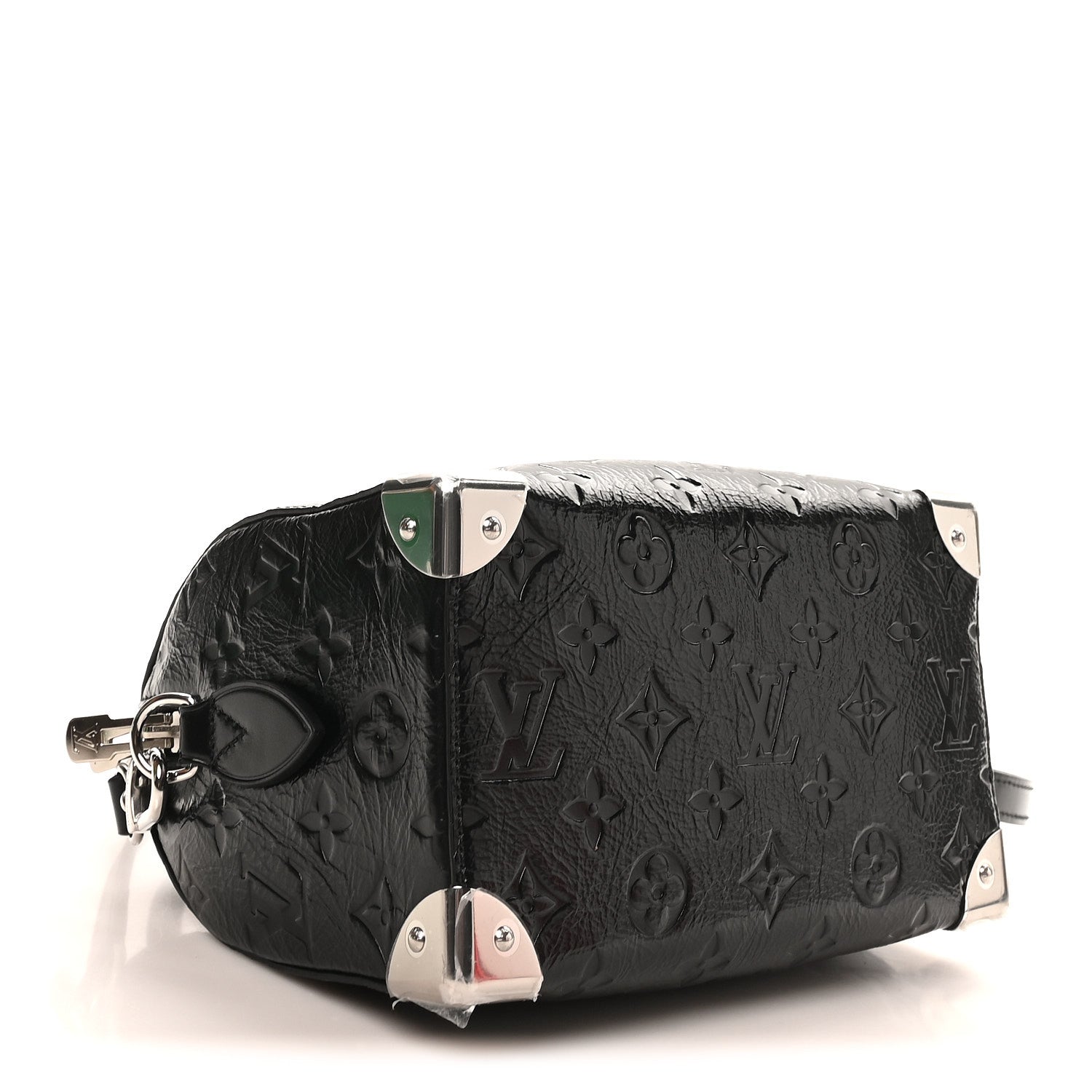 Louis Vuitton Calfskin Monogram Saga Speedy Trunk 20 Black 4 of 9