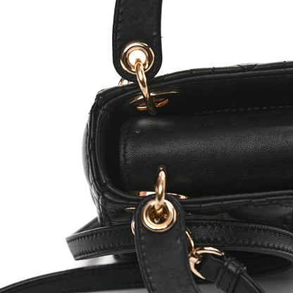 Christian Dior Lambskin Cannage Micro Lady Dior Black 13 of 14