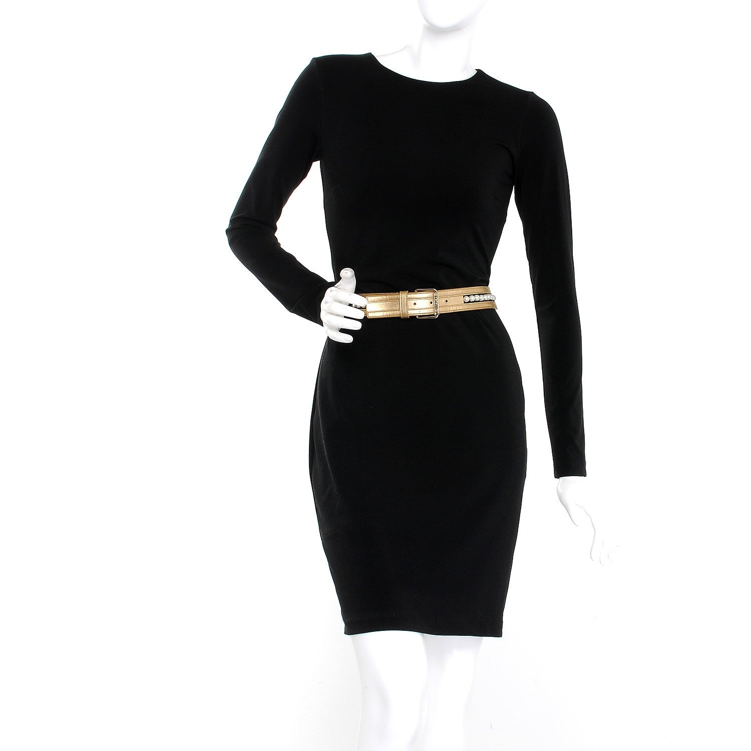 Chanel Metallic Lambskin Pearl CC Belt 90 36 Gold 2 of 5
