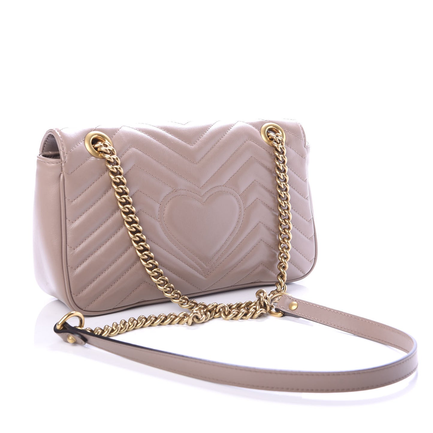 Calfskin Matelasse Small GG Marmont Shoulder Bag Porcelain Rose