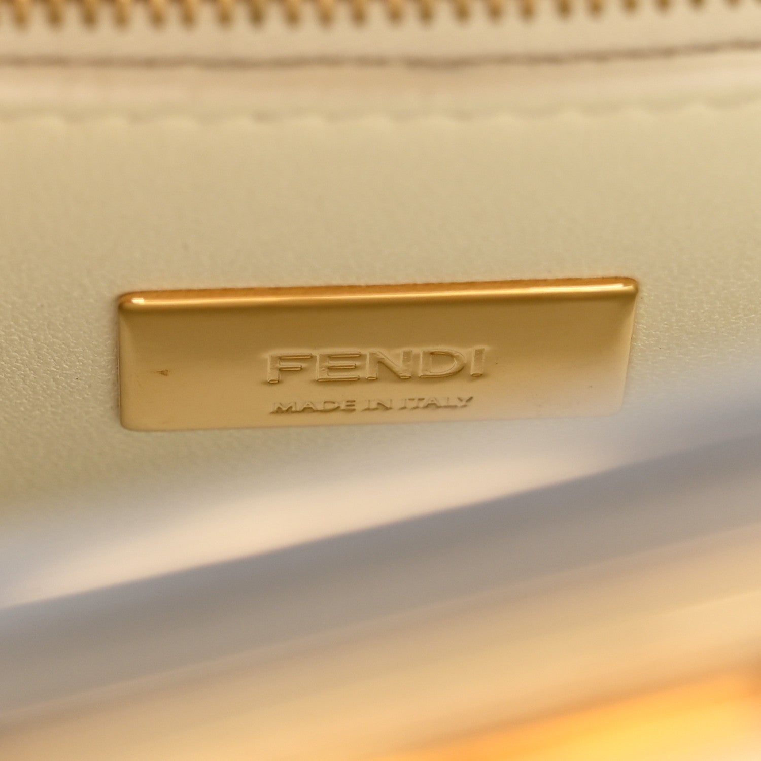 Fendi Nappa Pocket Mini Peekaboo Iconic Satchel White 6 of 10