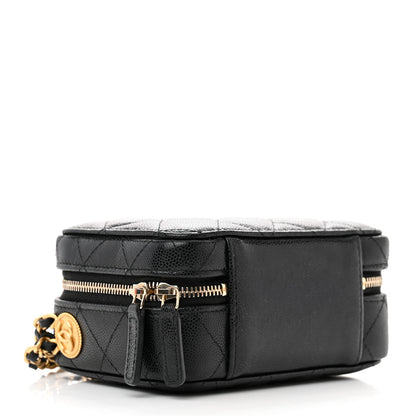 Chanel Caviar Quilted Twist Your Buttons Clutch With Chain Black 4 of 12