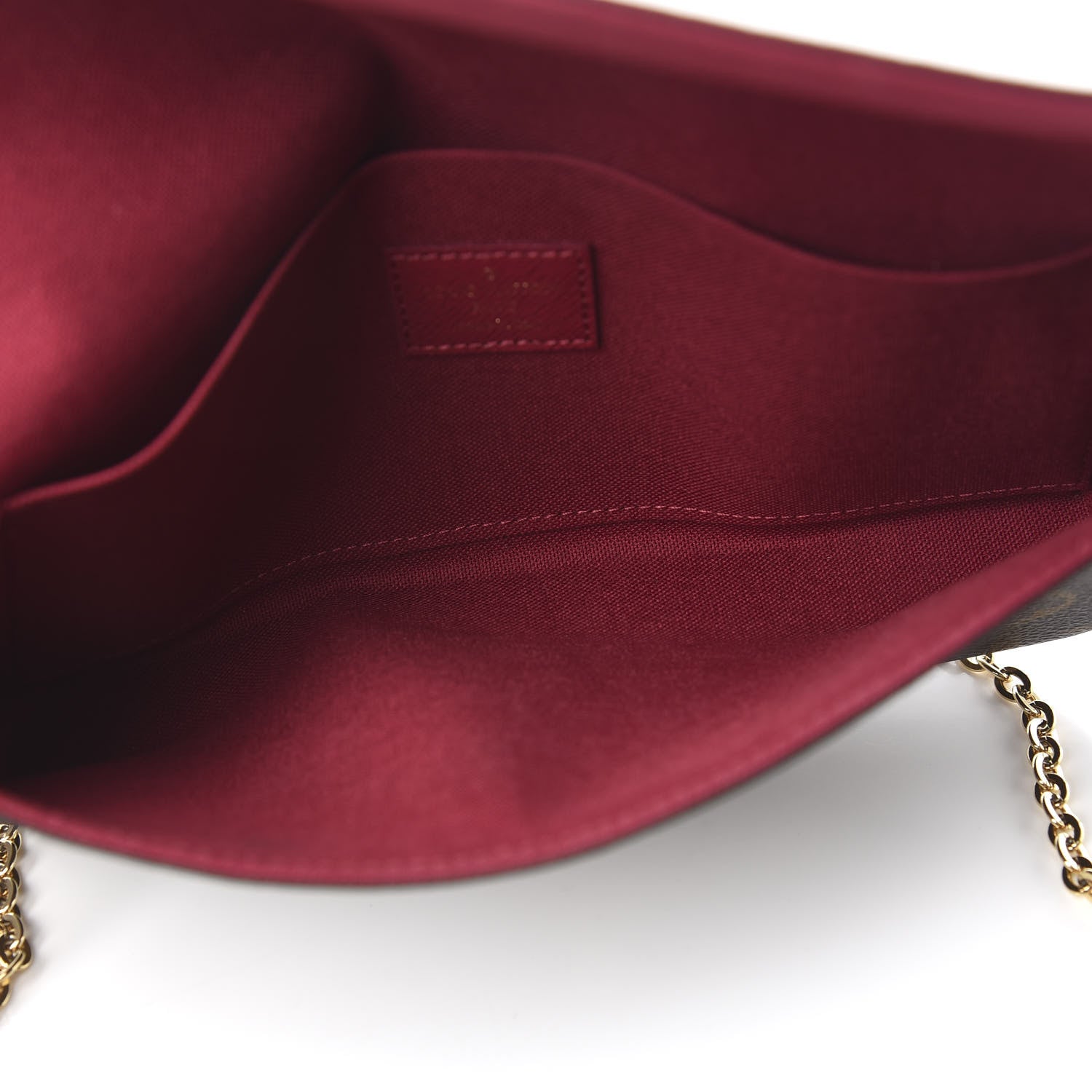 Louis Vuitton Monogram Pochette Felicie Chain Wallet Fuchsia 5 of 10