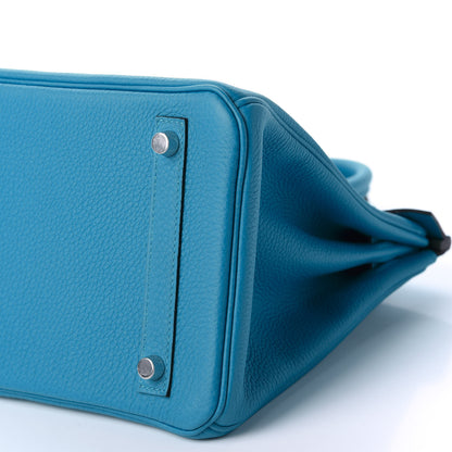 Hermes Togo Birkin 30 Bleu Zanzibar Malachite 7 of 11