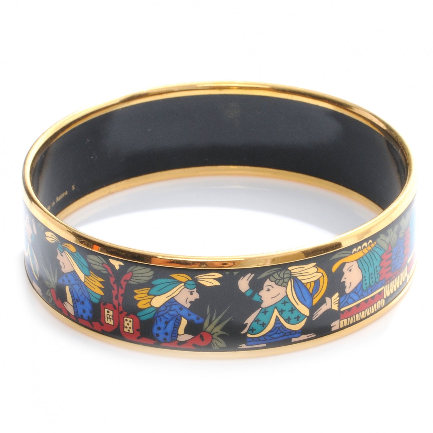 Hermes Enamel Printed Wide Bracelet 65 6 of 6