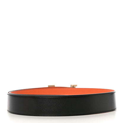 Hermes Swift Togo 42mm Constance H Belt 95 Black Orange 2 of 9