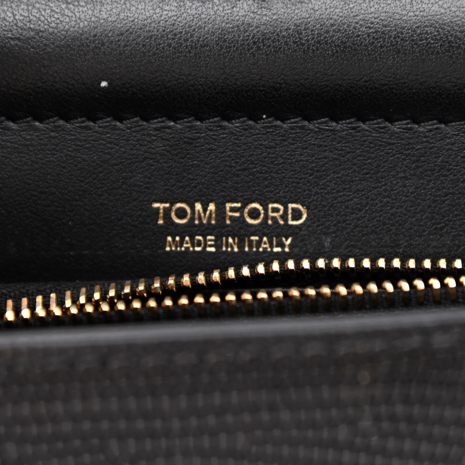 Tom Ford Calfskin Lizard Embossed Mini TF Bag Black 6 of 11