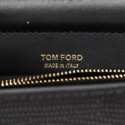 Tom Ford Calfskin Lizard Embossed Mini TF Bag Black 6 of 11