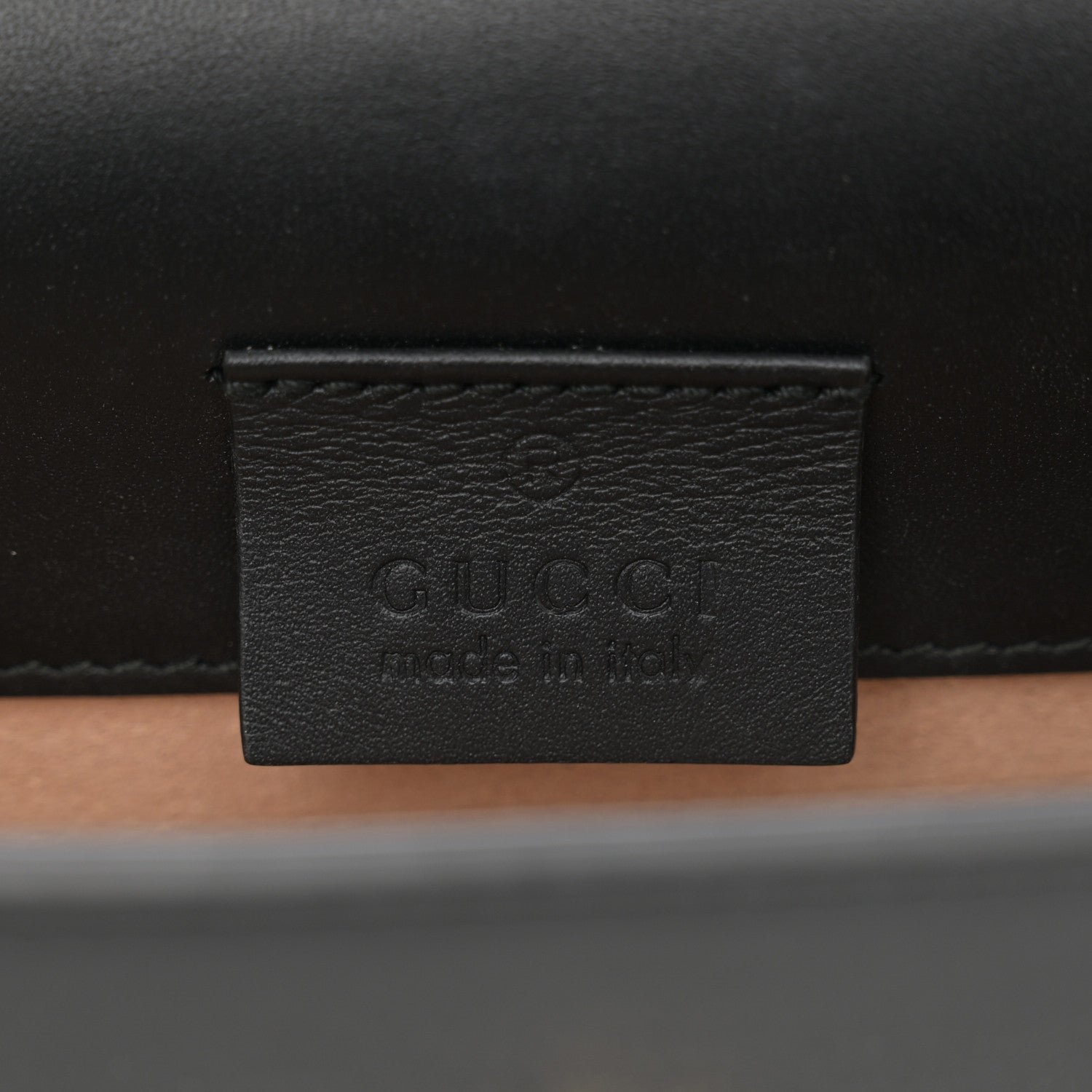 Gucci Calfskin Super Mini Sylvie Chain Shoulder Bag Black 6 of 10