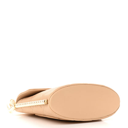 Chanel Calfskin Quilted Pearl Small Hobo Bag Beige 4 of 9