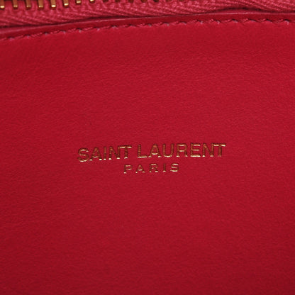 Saint Laurent Grained Calfskin Small Sac De Jour Black Pink 6 of 7