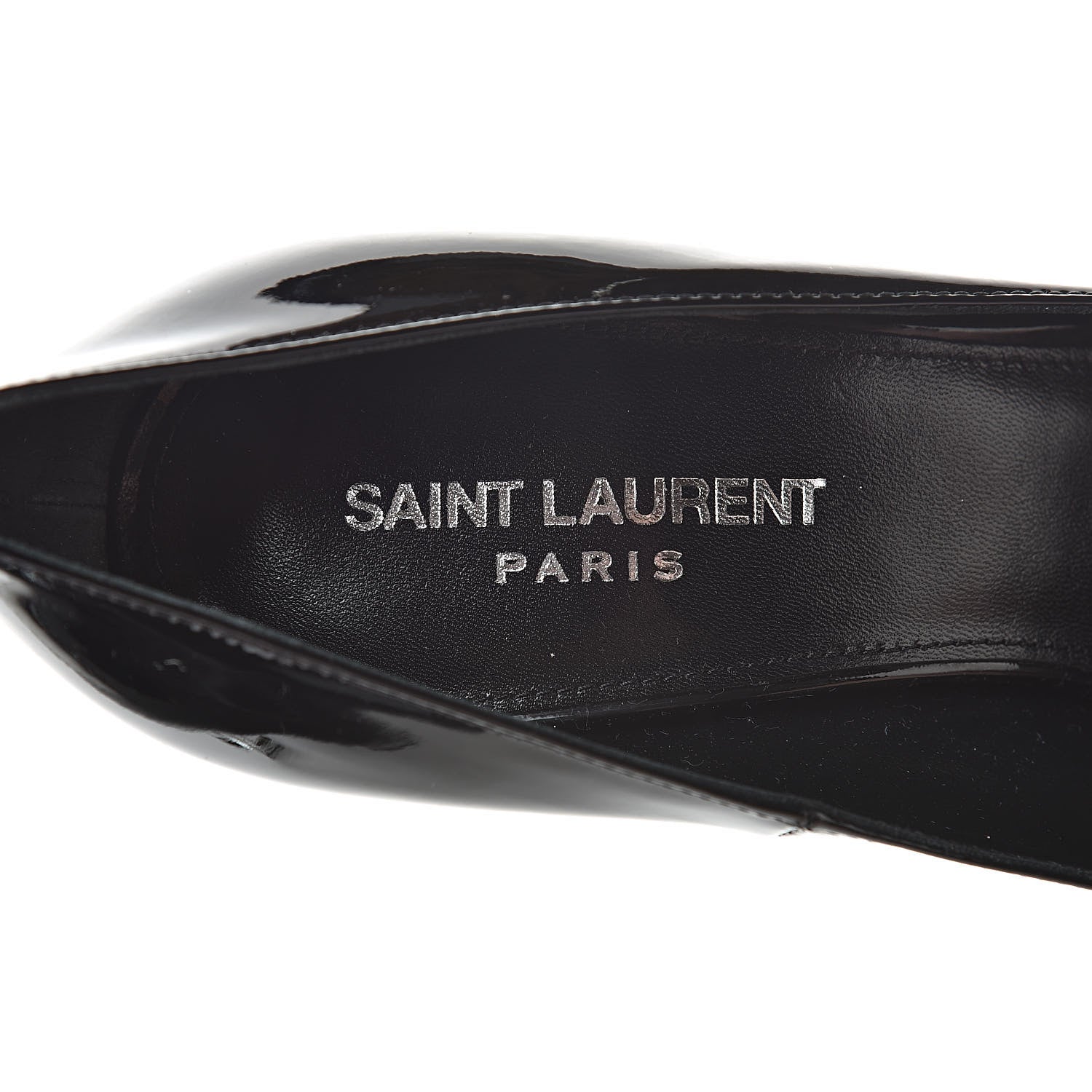 Saint Laurent Patent Opyum 110 Pumps 38 Black Silver 6 of 8