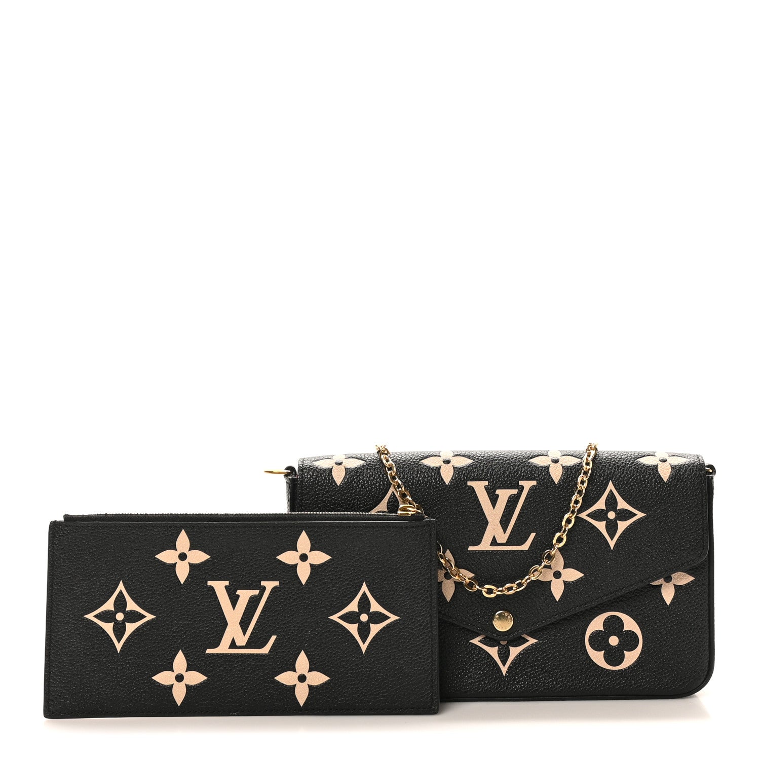 Louis Vuitton Empreinte Monogram Giant Felicie Pochette Black Beige 3 of 11