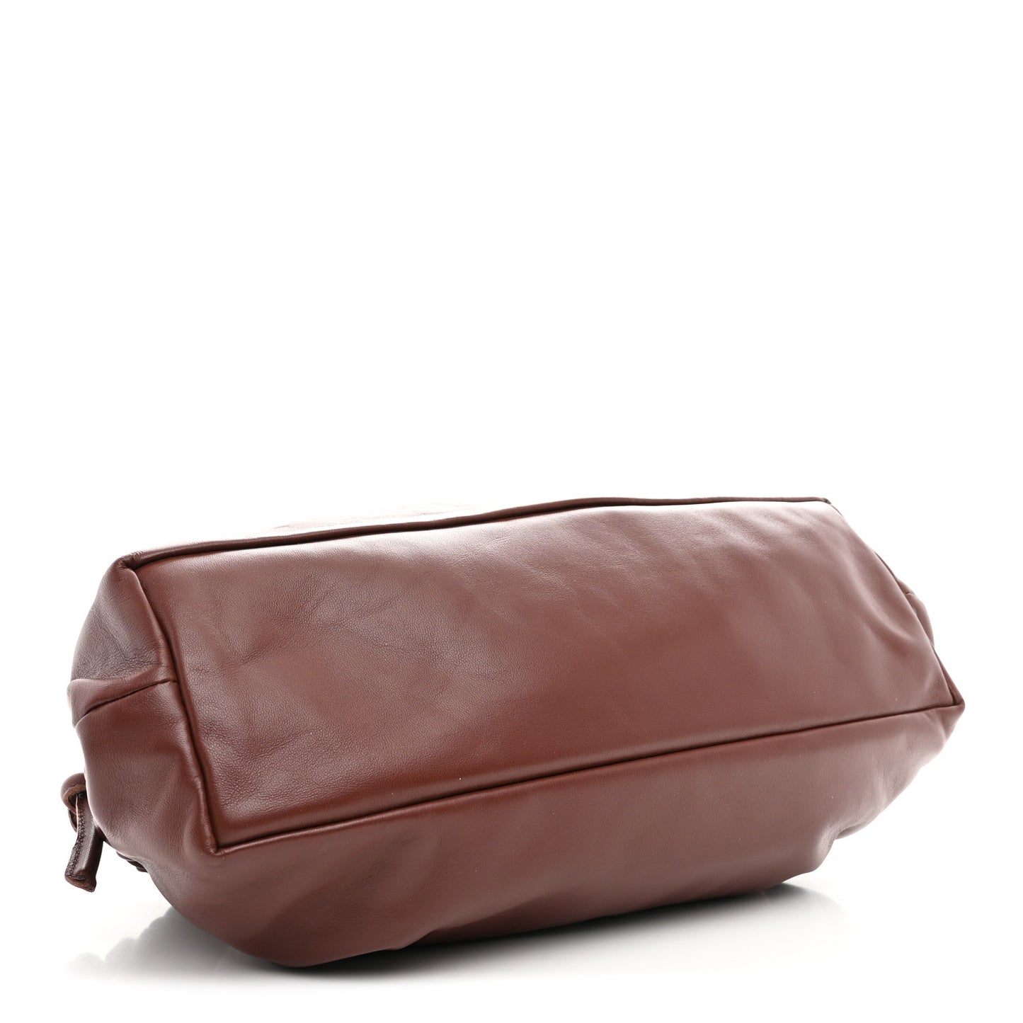 Lambskin Oversized Cloud Clutch  Chocolate