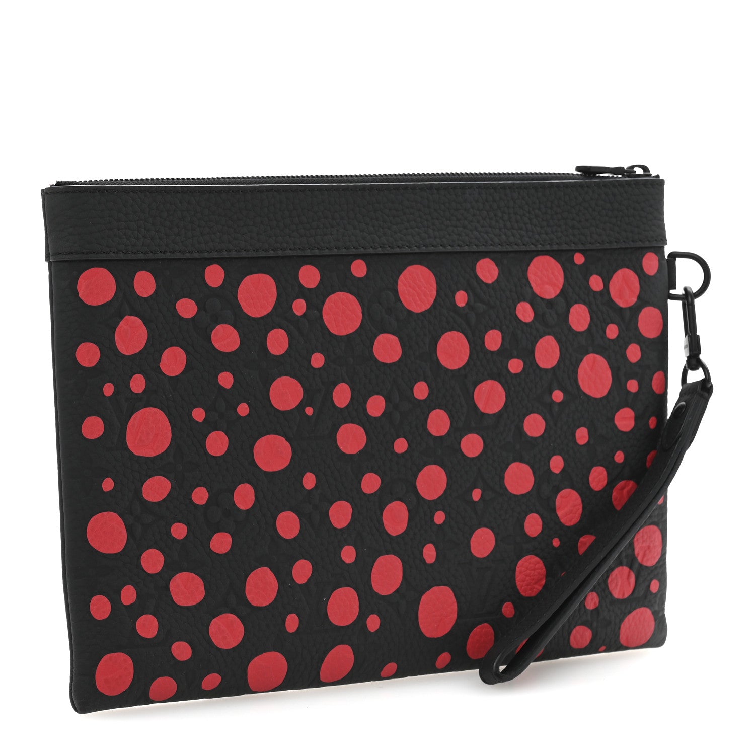 Louis Vuitton LV X YK Taurillon Monogram Pochette To-Go Black Red 3 of 9