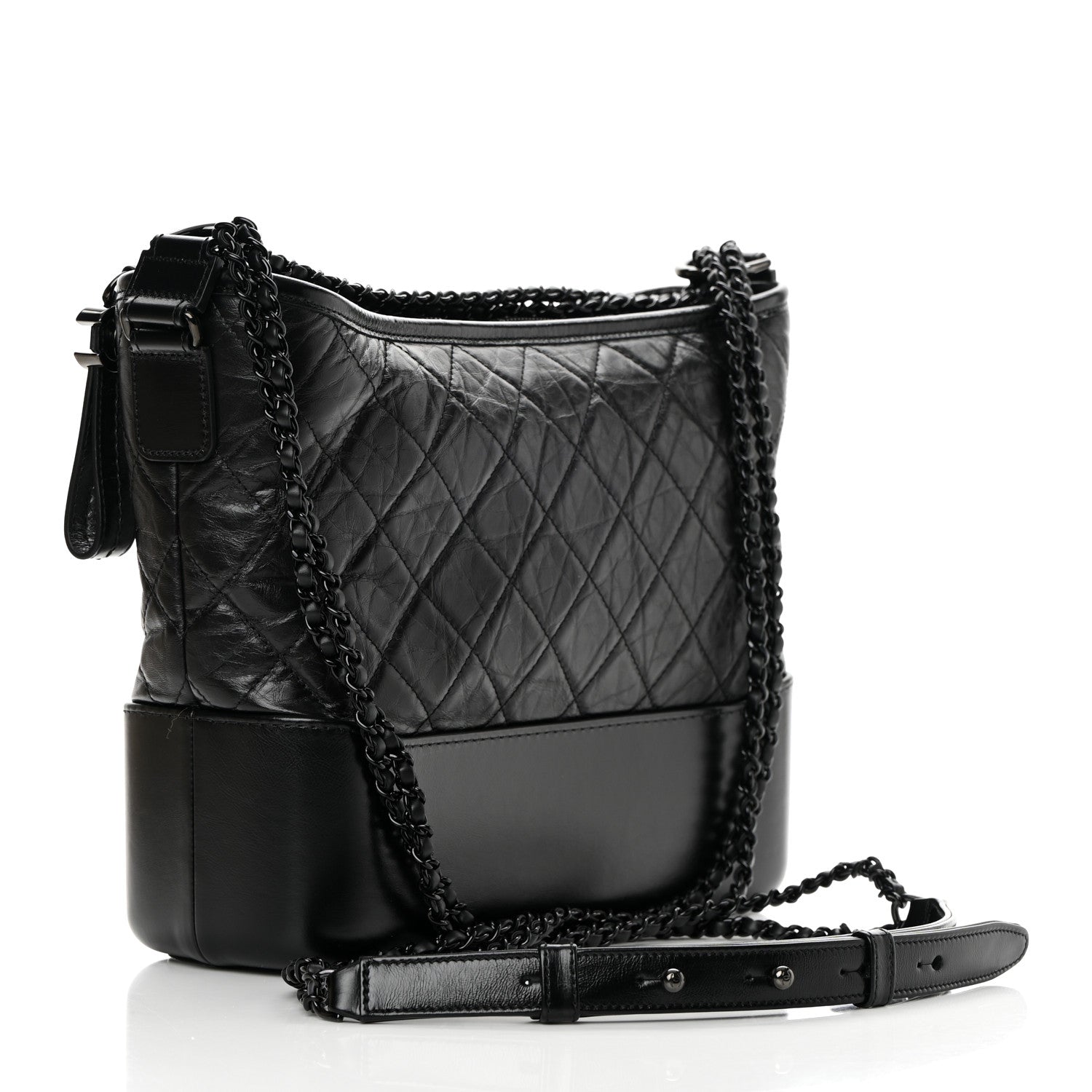 Chanel Aged Calfskin Quilted Medium Gabrielle Hobo So Black 2 of 10