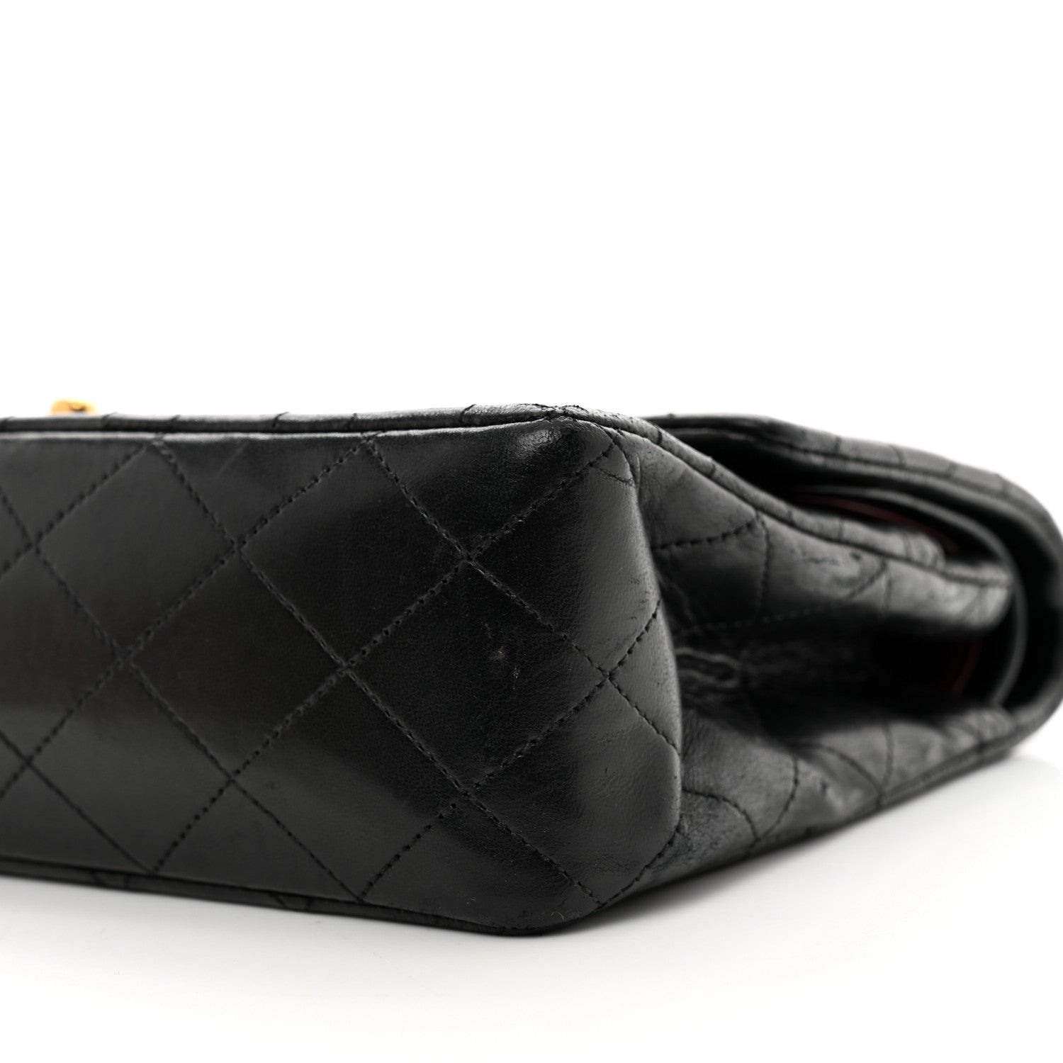 Chanel Lambskin Quilted Medium Double Flap Black 11 of 12
