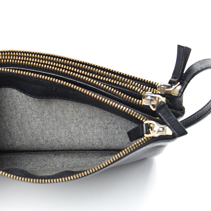 Celine Lambskin Small Trio Crossbody Bag Black 6 of 15