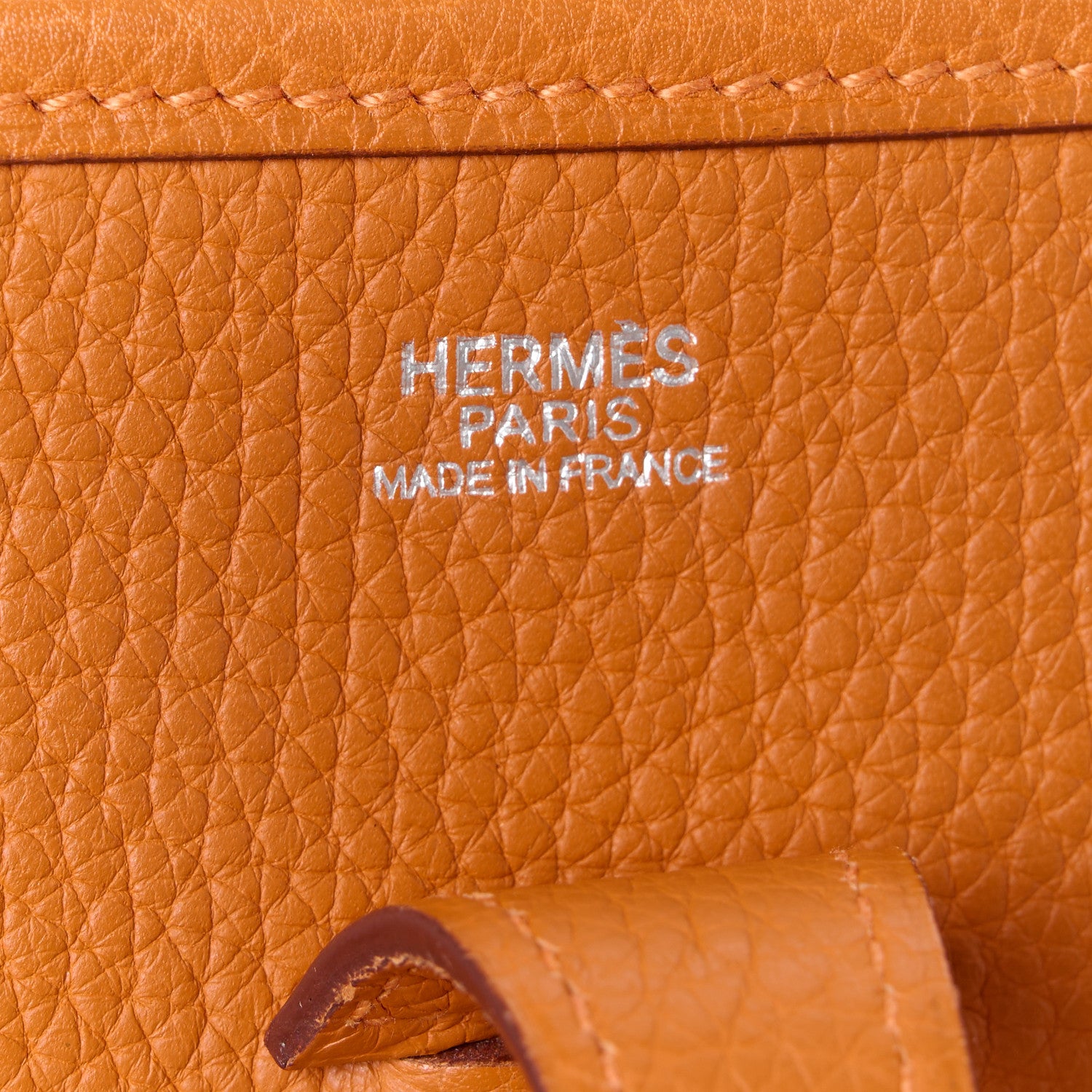 Hermes Taurillon Clemence Evelyne II PM Potiron 6 of 10