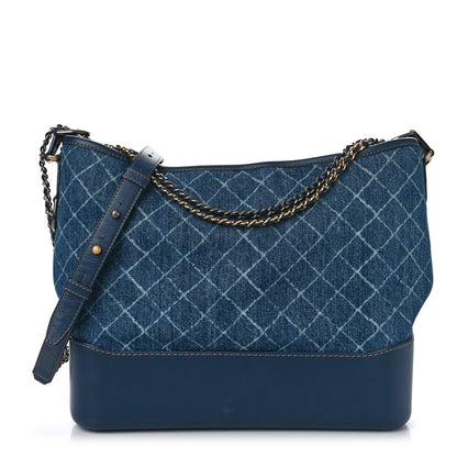 Chanel Denim Calfskin Large Gabrielle Hobo Blue 1 of 10