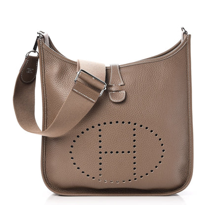 Hermes Taurillon Clemence Evelyne III PM Etoupe 1 of 7