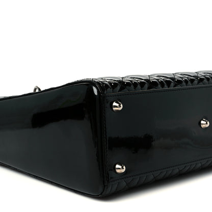 Christian Dior Patent Cannage Large Lady Dior Black 9 of 10