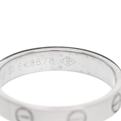 Cartier 18K White Gold 3.5mm LOVE Wedding Band Ring 52 6 5 of 5