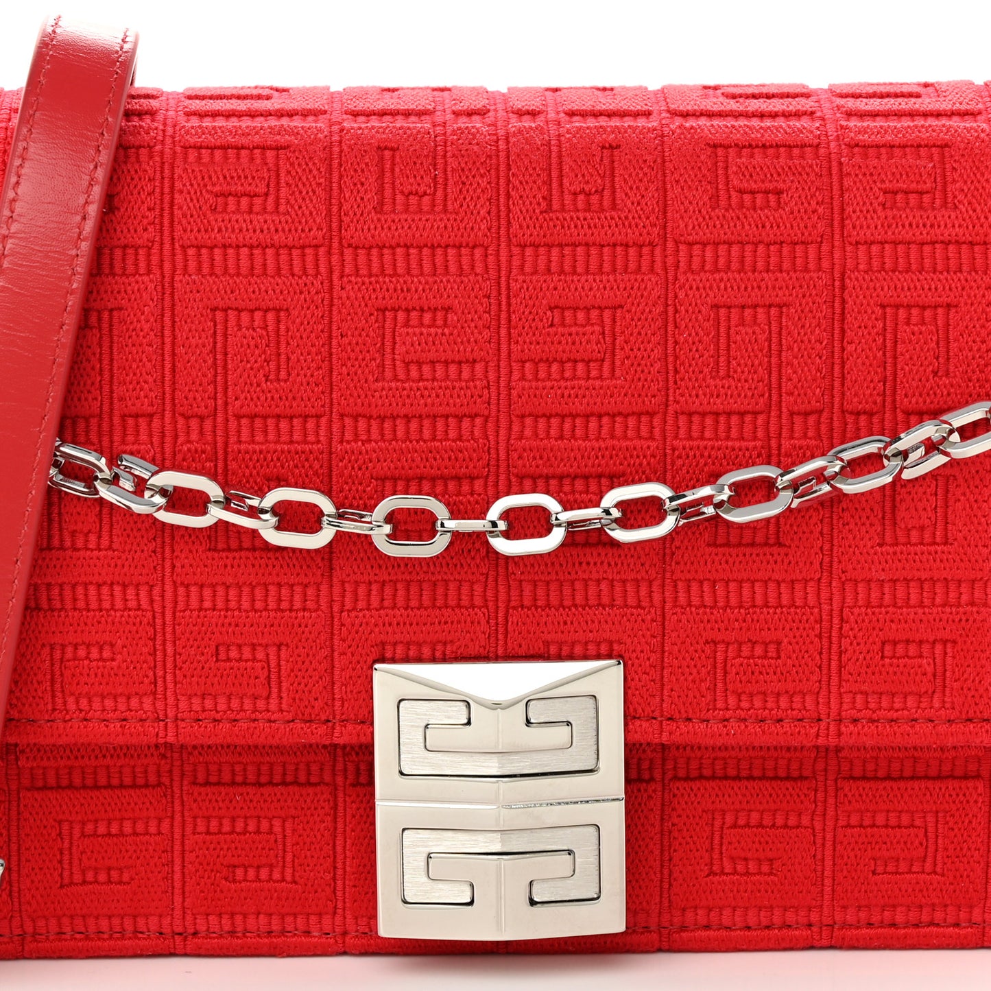 Woven 4G Embossed 4G Crossbody Red