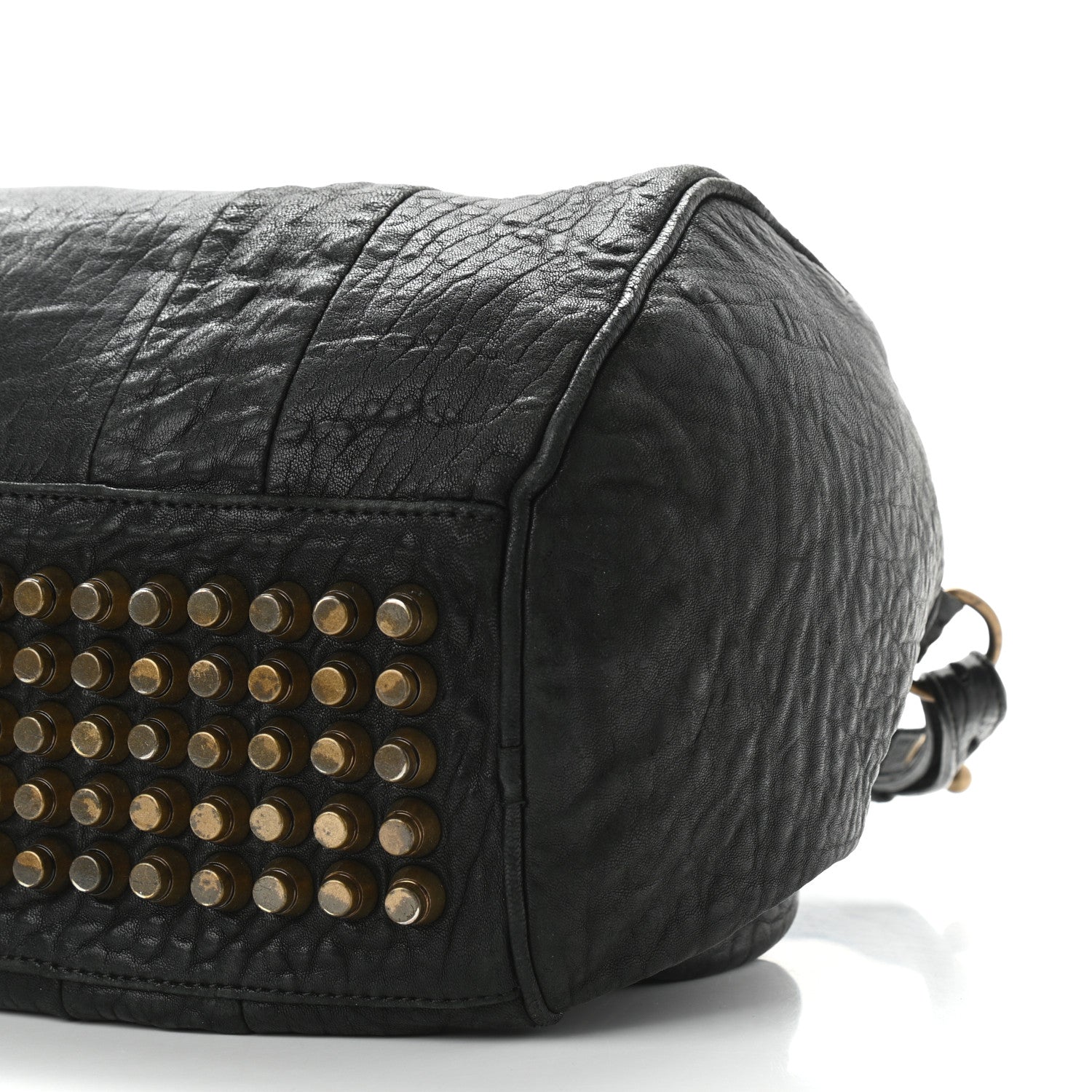 Alexander Wang Pebbled Lambskin Rocco Black Antique Brass Hardware 9 of 11