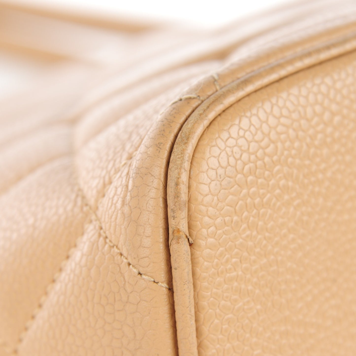 Caviar Quilted Medallion Tote Beige