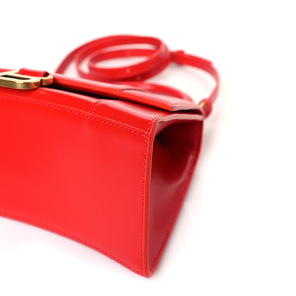 Balenciaga Shiny Box Calfskin Small Hourglass Top Handle Bag Bright Red 9 of 9