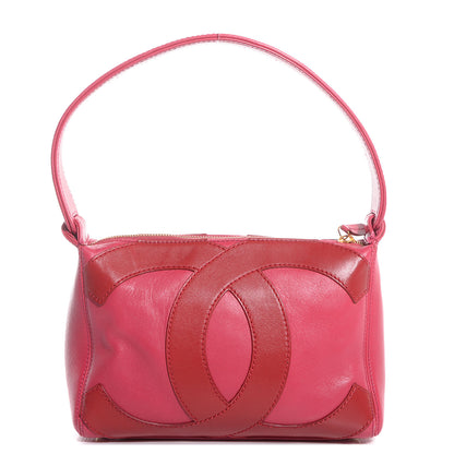 Chanel Lambskin CC Stitched Small Shoulder Bag Red Pink 1 of 11