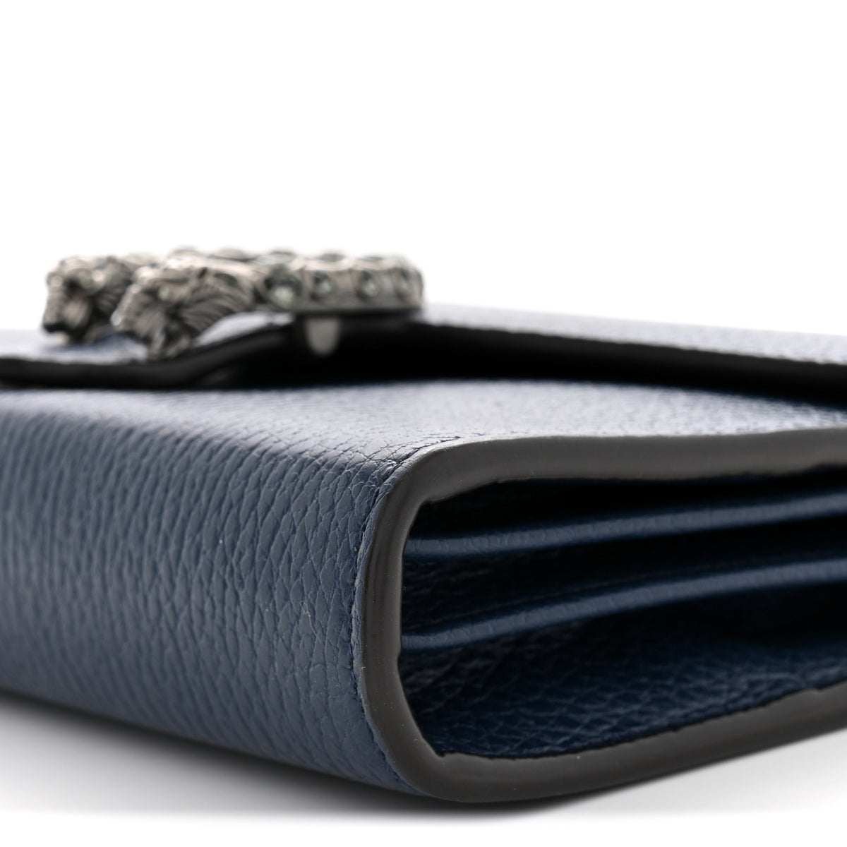 Gucci Dollar Calfskin Crystal Mini Dionysus Chain Wallet Blue Agata Black Diamond 10 of 10