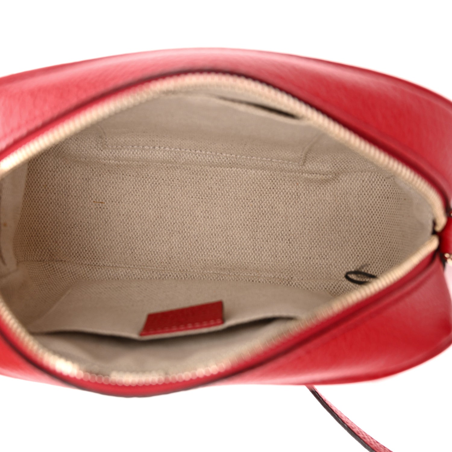 Gucci Pebbled Calfskin Small Soho Disco Bag Tabasco Red 5 of 11