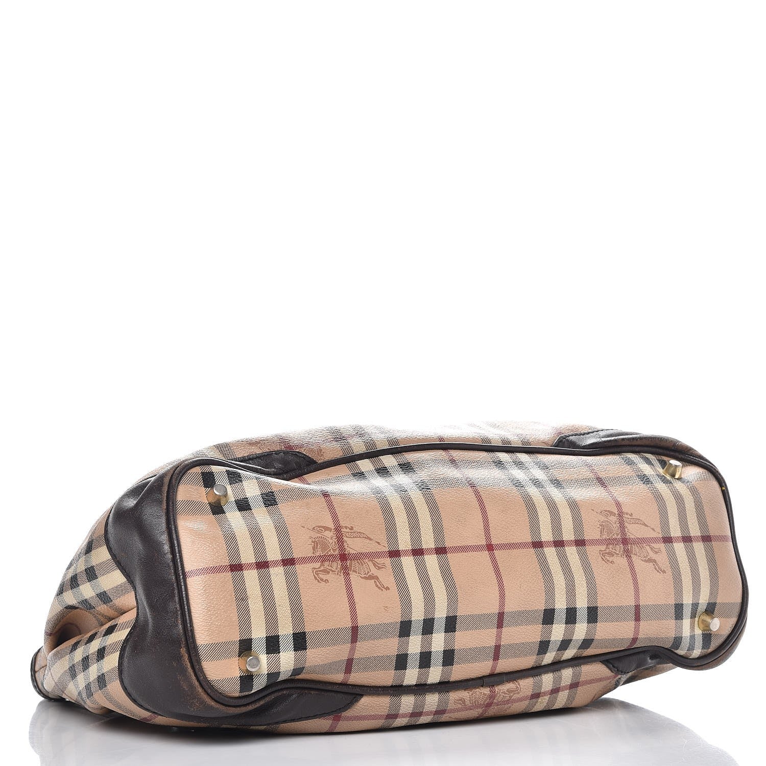 Burberry Haymarket Check Medium Heathcliff Tote Chocolate 4 of 23