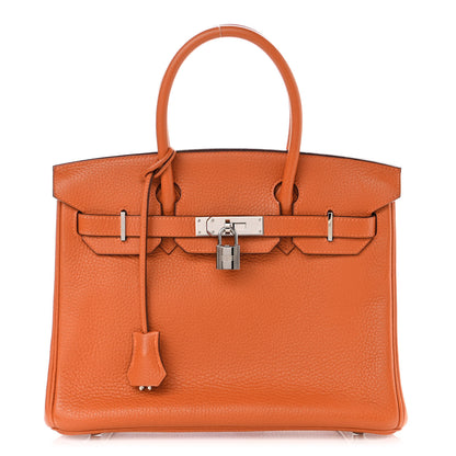 Hermes Taurillon Clemence Birkin 30 Potiron 1 of 12