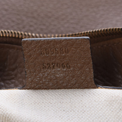 Gucci Pebbled Calfskin Twill Hobo Brown 7 of 9