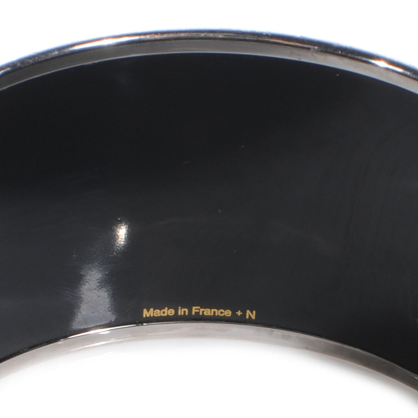 Enamel Printed Grand Apparat Extra Wide Bracelet 65 White