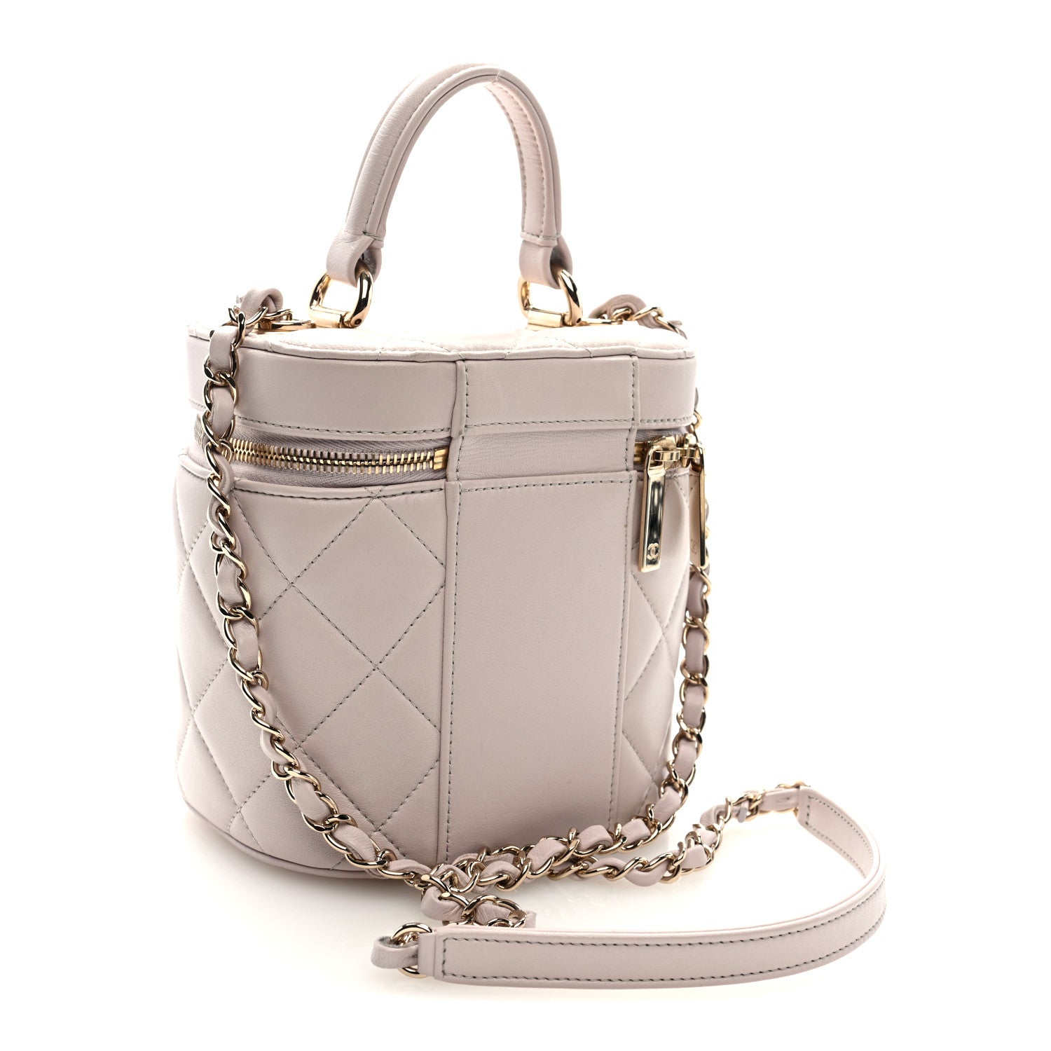 Chanel Lambskin Quilted Trendy Vanity Case Lilac 3 of 10