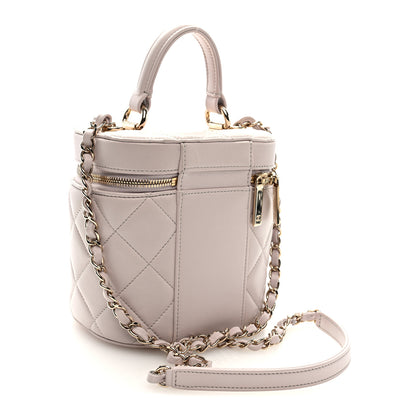 Chanel Lambskin Quilted Trendy Vanity Case Lilac 3 of 10
