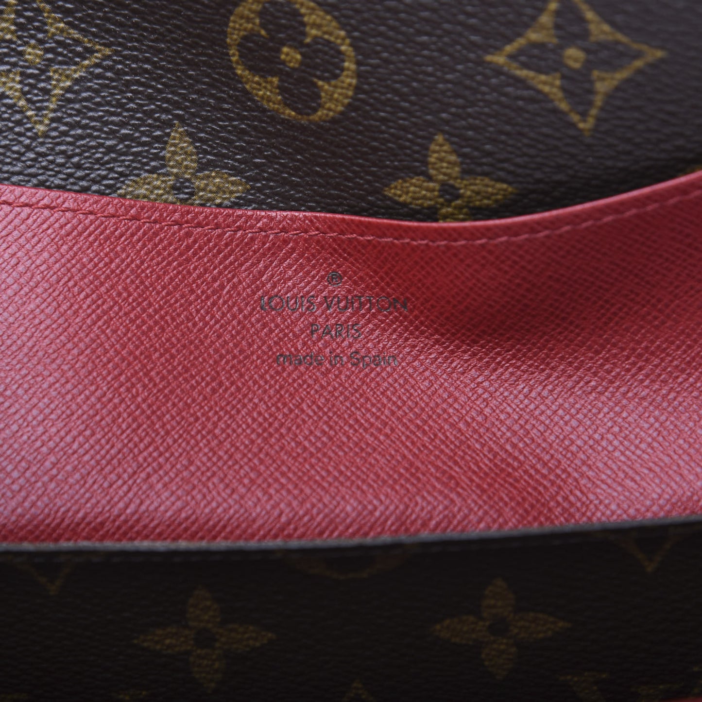 Monogram Emilie Wallet Red