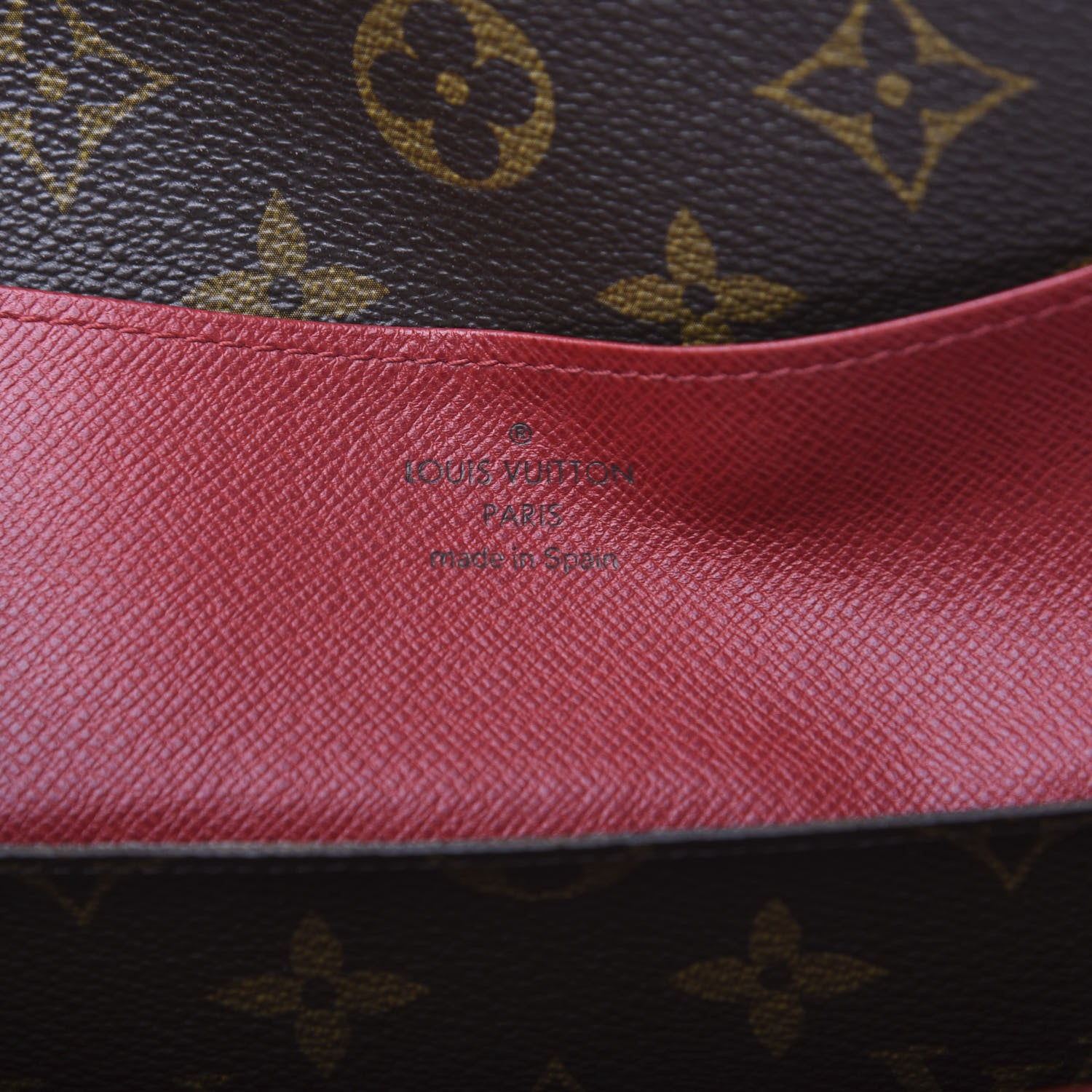 Louis Vuitton Monogram Emilie Wallet Red 6 of 11