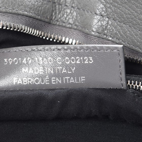 Balenciaga Chevre Silver Metallic Edge Hardware Town Gris Acier 8 of 9