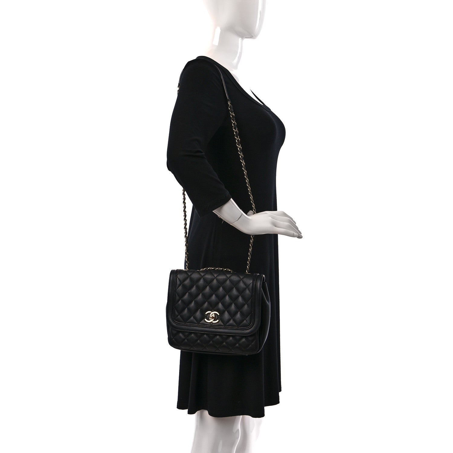 Chanel Lambskin Quilted Medium Lovely Day Flap Black 2 of 13