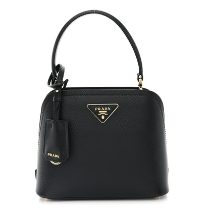 Prada Saffiano Cuir Micro Matinee Tote Black 1 of 9
