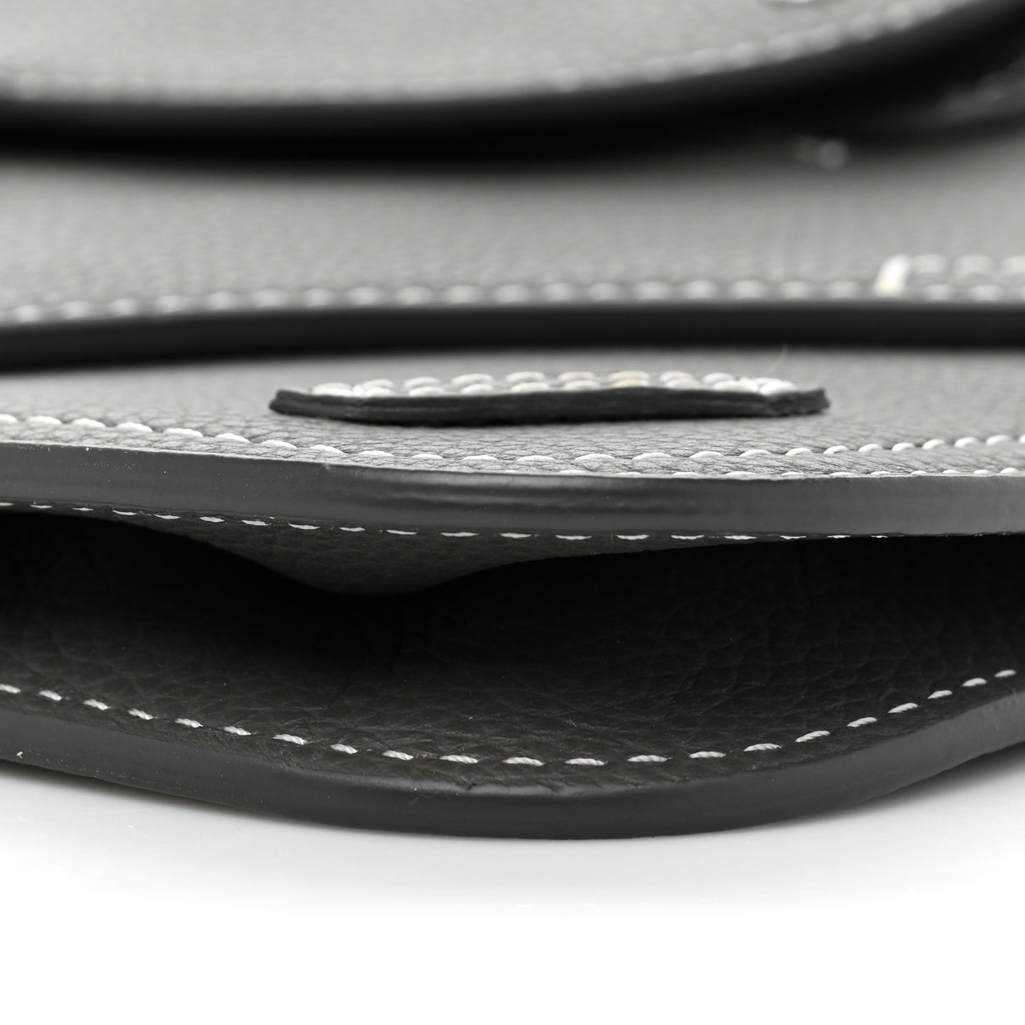 X KAWS Grained Calfskin Saddle Wristlet Grey